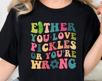 Retro Pickle Lover T-Shirt: Funny Foodie Gift, Comfort Colors Tee