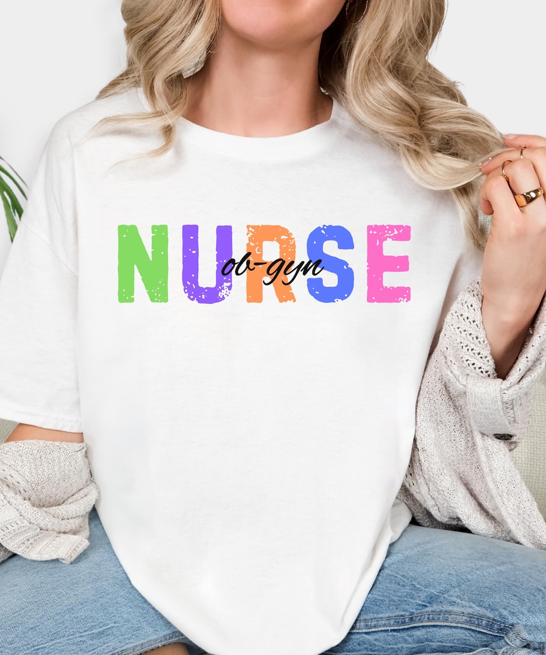 OB-GYN Nurse T-shirt, Colorful Nurse Life Tee - Etsy