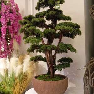 Large Artificial Bonsai Tree, Realistic Japanese Zen Decor, No Maintenance Plant