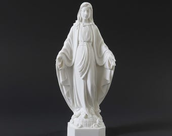 Heliga Maria med öppna armar - Staty med premiumtryck, religiös heminredning