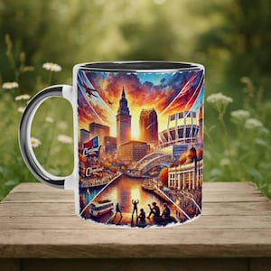 Cleveland Cityscape Coffee Mug: Rock Hall, Terminal Tower