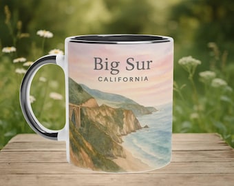 Big Sur Tasse: Kalifornische Küsten Aquarellkunst