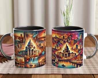 Providence Cityscape Coffee Mug: Rhode Island Landmarks
