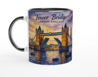 Tower Bridge London Aquarell Tasse – Thames River Art