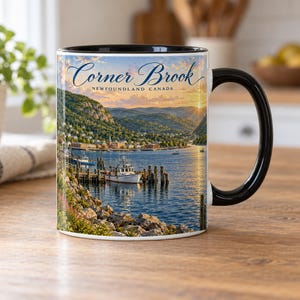 Corner Brook Newfoundland Mug – Bay of Islands, Humber Arm & Waterfront Skyline