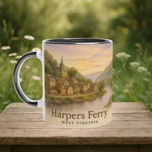 Harpers Ferry Mug, West Virginia Gift, Historic Town Cup, Appalachian Decor, River Lover Souvenir