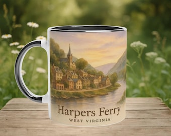 Harpers Ferry Mug, West Virginia Gift, Historic Town Cup, Appalachian Decor, River Lover Souvenir