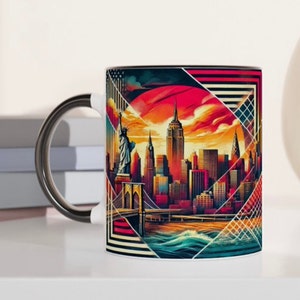 New York Skyline Coffee Mug | Vibrant City Design | Iconic NYC Landmarks | Perfect New York Souvenir | FREE SHIPPING!
