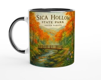 Sica Hollow State Park Watercolor Mug: South Dakota Mystic Forest Gift