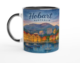 Mok Hobart Australia – Salamanca Place, Mt Wellington en haven