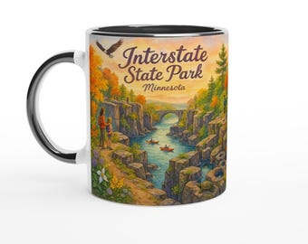 Interstate State Park Watercolor Mug: Minnesota Hiking & Fall Colors