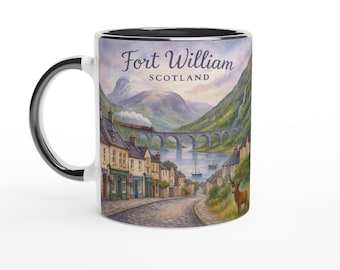 Fort William Scotland Mug – Highlands, Ben Nevis & Jacobite Train