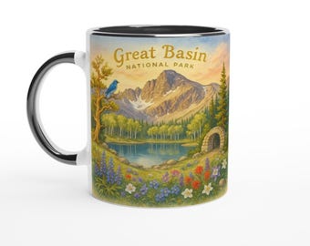 Basin National Park Mug – Nevada Watercolor Landscape