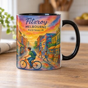 Taza Fitzroy Melbourne – Calle Brunswick, callejones y mercados