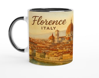 Florence Italy Mug – Watercolor Skyline Coffee Cup, Travel Souvenir Gift 11oz