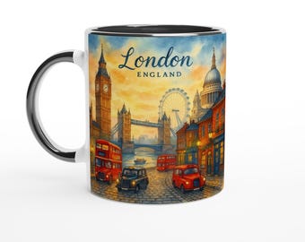 London England Tasse – Big Ben, Tower Bridge & Wahrzeichen