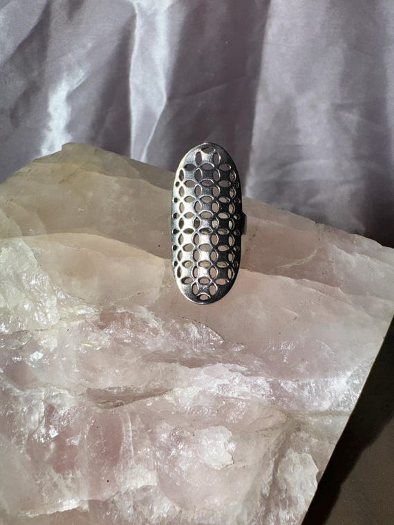 STERLING SILVER DESIGNER ring solid silver ring o… - image 5