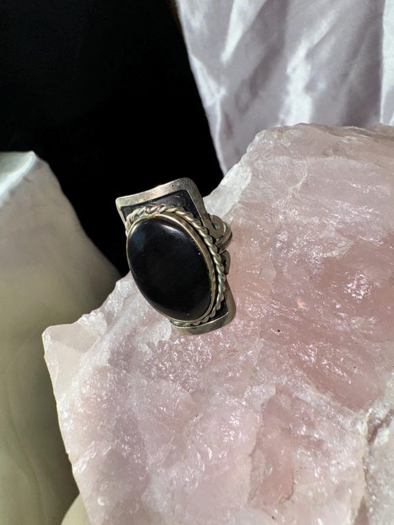 VINTAGE silver carved ring statement ring southwe… - image 6