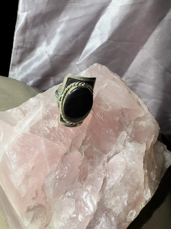 VINTAGE silver carved ring statement ring southwe… - image 4