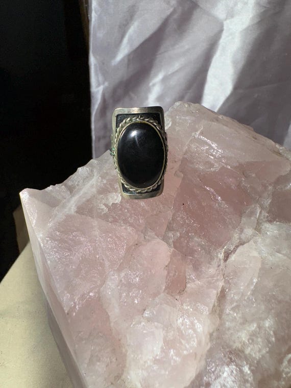 VINTAGE silver carved ring statement ring southwe… - image 3