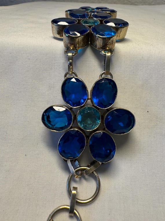 STERLING SILVER GEMSTONE toggle bracelet gemstone… - image 6