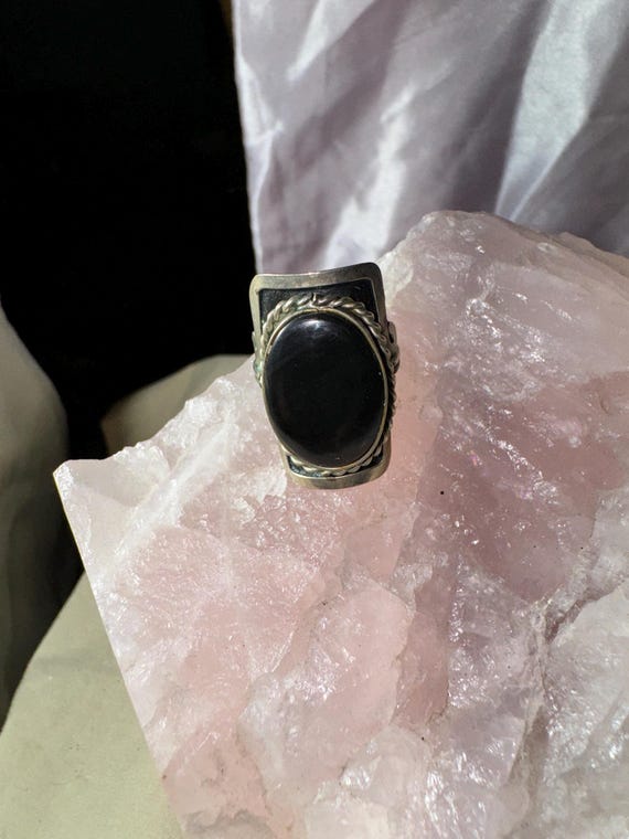 VINTAGE silver carved ring statement ring southwe… - image 7
