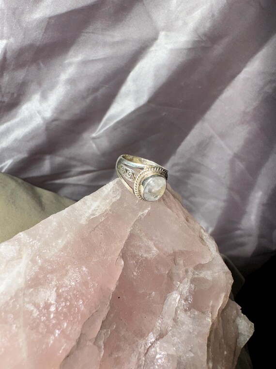 STERLING SILVER GEMSTONE ring statement ring band… - image 4