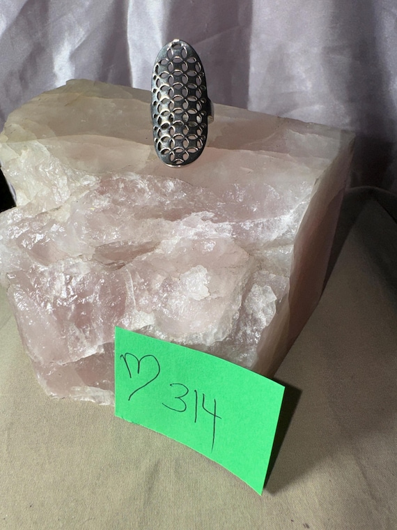 STERLING SILVER DESIGNER ring solid silver ring o… - image 2