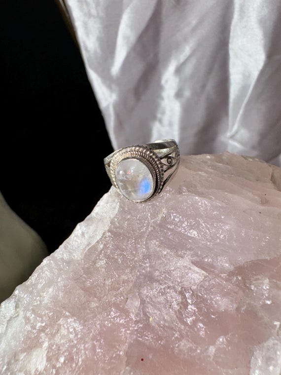 STERLING SILVER GEMSTONE ring statement ring band… - image 7