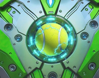 Camiseta de entrenamiento para hombre inspirada en Iron Man con diseño de pelota de tenis y reactor