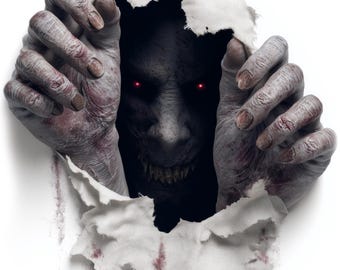 Demon Breakout T-Shirt, Halloween Horror, Gothic Streetwear