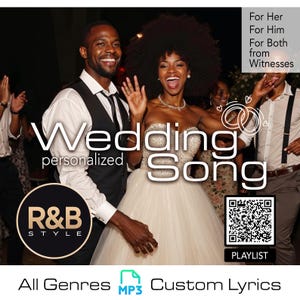 Canción de boda, regalo físico de música personalizada, canción de amor personalizada MP3 con código QR imprimible