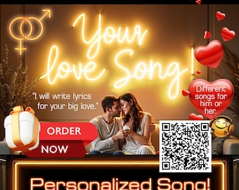 Custom Love Song – Personalized Lyrics, Anniversary Gift