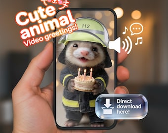 Personalized Animal Video Greeting – Custom Pet Message for Birthday, Valentine's (Digital Download)