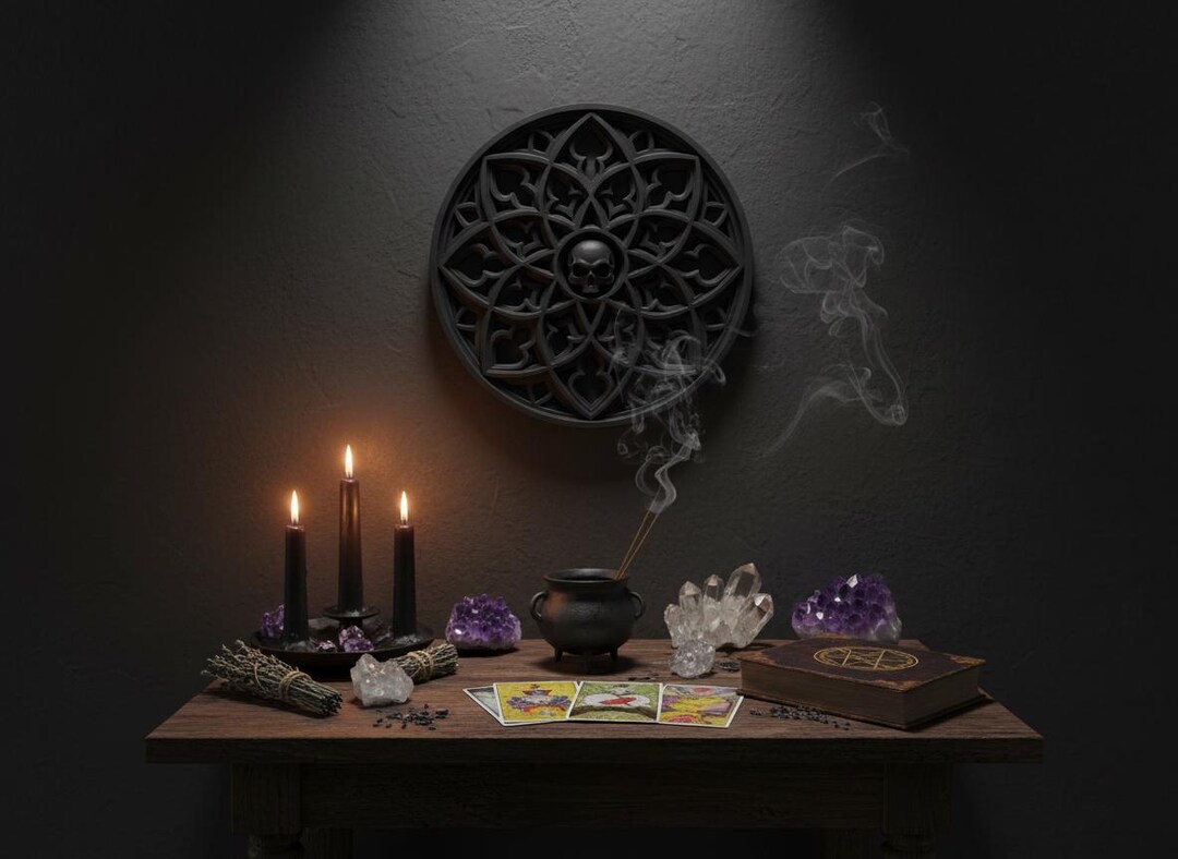 Skull Mandala | Dark Wall Mount | Goth Home Decor - Etsy