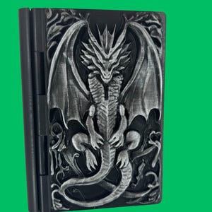Dragon Wing Book Box - 3D Printed Trinket Storage, Magnetic Closure, Unique Bookshelf Decor