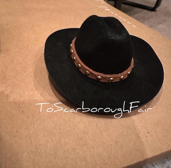 Cowboy Cat Hat Walker the Texas Ranger Father s Day Hat The Brick Cowboy Cat Ferret Guinea Pig Small Dog Hat with Studded Suede Band
