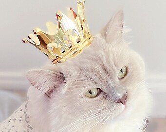 Cat Crown-Princess Crown for Cat-Pet Crown-Mother's Day Gift-Dog Crown -Cat Puppy Crown-Cat King Crown