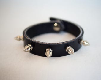The Charlie Cuff, Skinny Spiked Snap Wristband