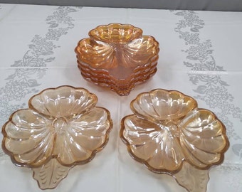 6 Imperial candy dishes Cloverleaf