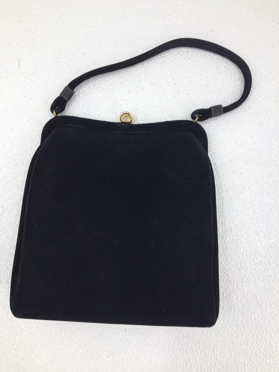 Vintage 1940’s Black Suede Purse