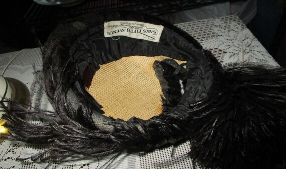 Collection of 5 vintage Black Hats from 1920's to… - image 8
