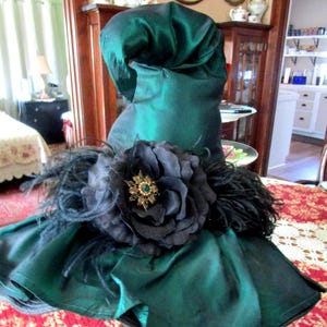 Glamorous Witch Hat Green - Etsy display picture 3