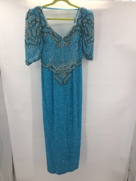 Vintage Lillie Ruben Sequined Evening Dress