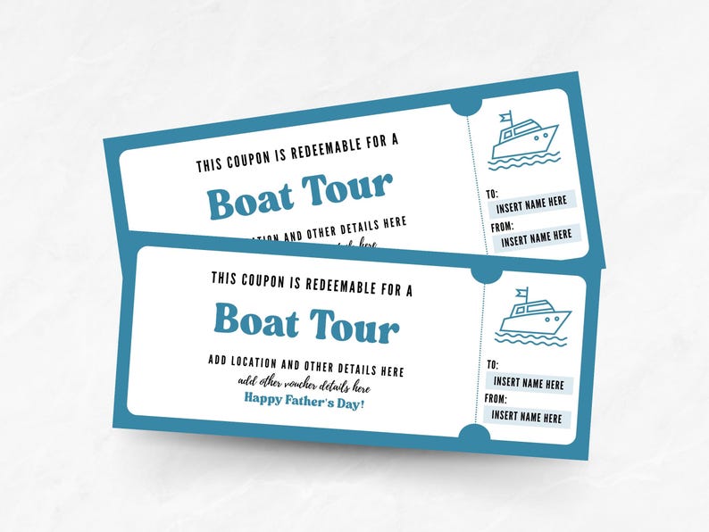 Editable Boat Tour Ticket Template, Printable River Boat Tour Boarding ...