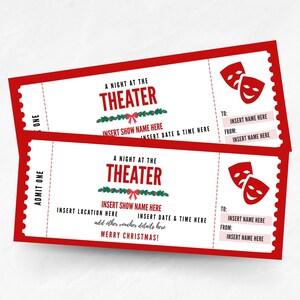 Custom Theater Ticket Template, Printable Play Show Ticket Coupon ...