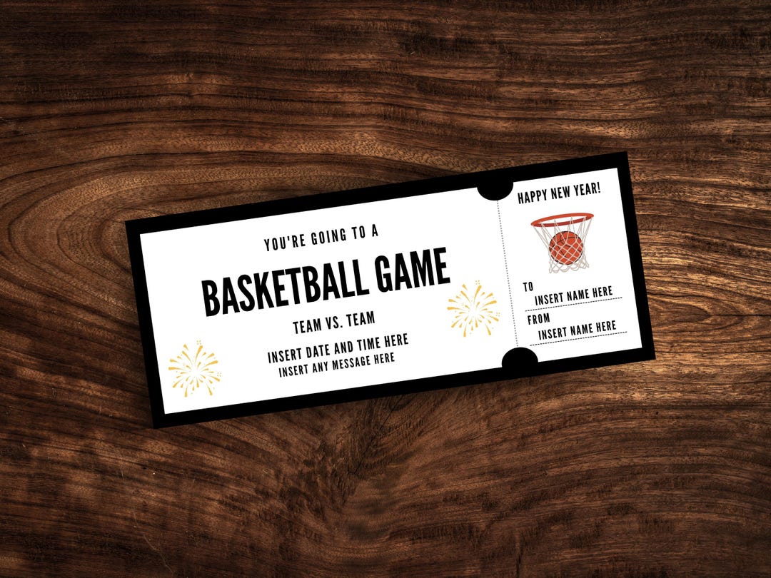 Editable Basketball Game Ticket Template, Printable Basketball Ticket ...