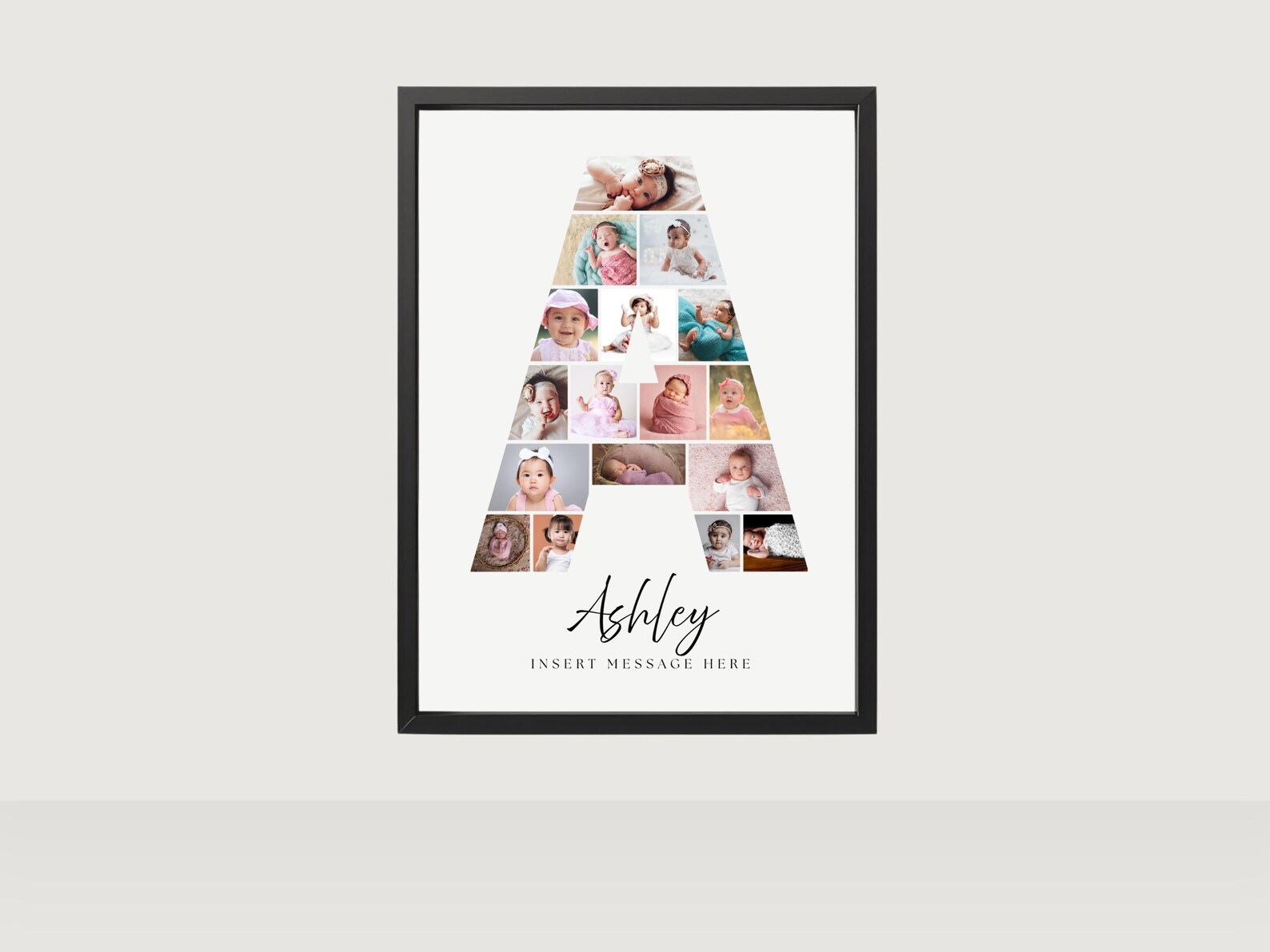 Collage Lettering A Custom Letter A Photo Collage Template, Personalized Name Gift Digital ...