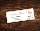 Editable Baby Shower Gift Certificate Template, Custom New Baby Gift Coupon, Personalized Baby Sprinkle Gift Ticket PDF