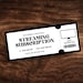 Editable Streaming Subscription Coupon, Custom Streaming Service Ticket ...